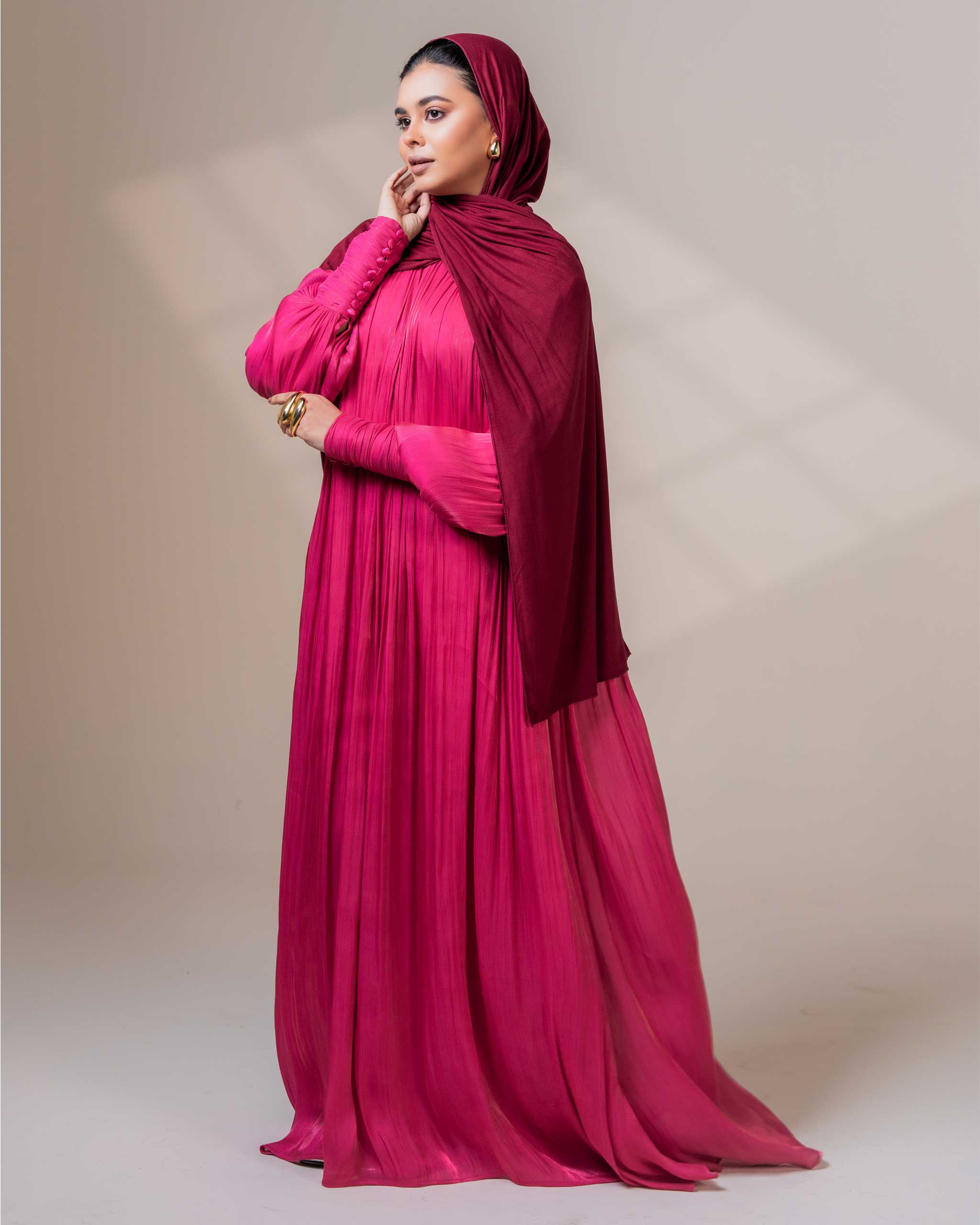 Shimmer Pink - Evening Abaya
