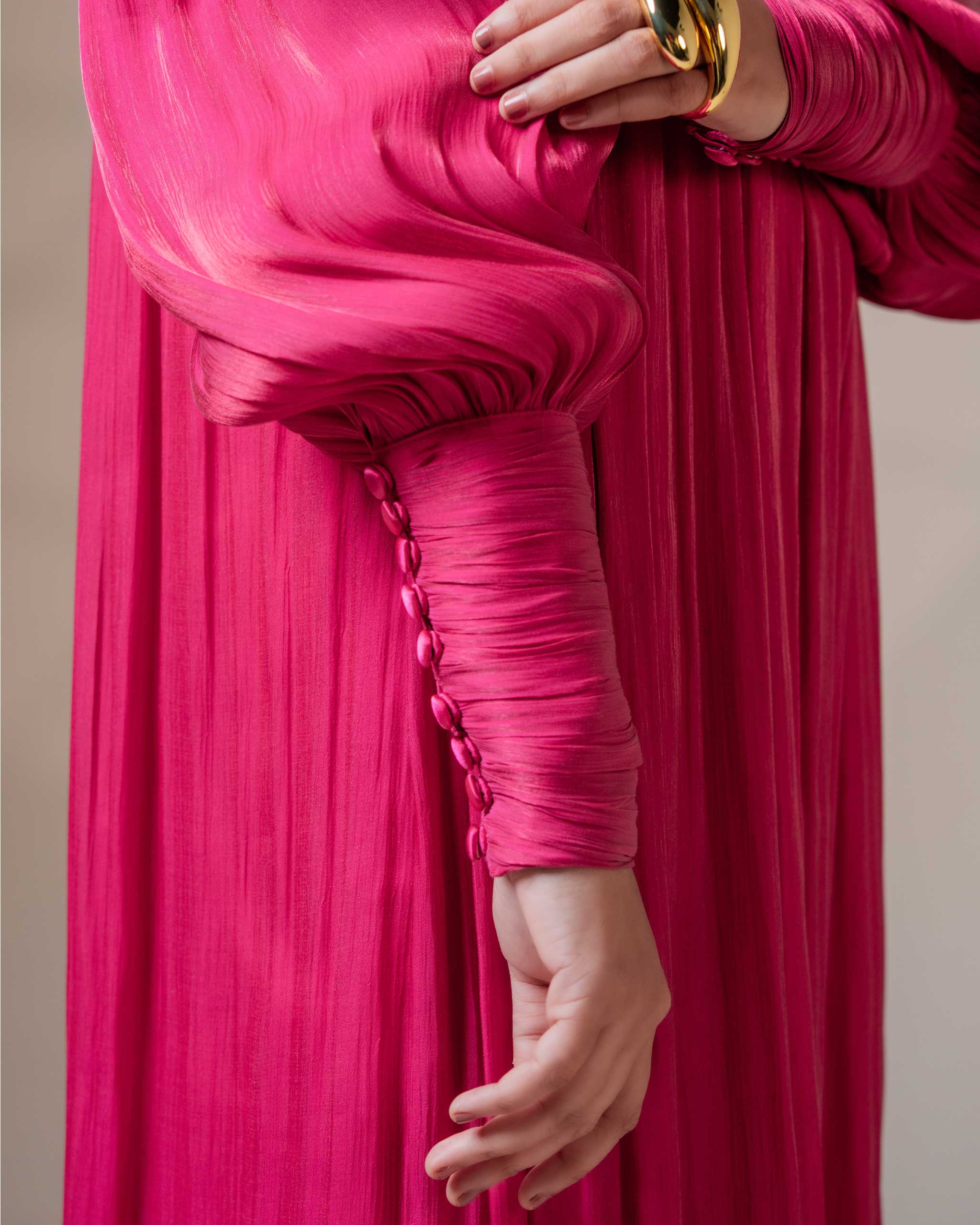 Shimmer Pink - Evening Abaya - Image 2