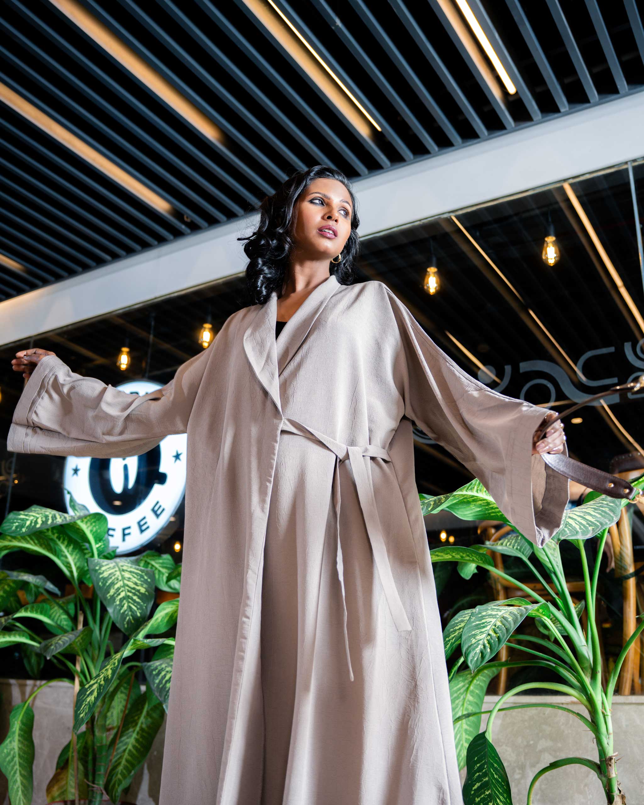 Sand – Wrapped Flow Abaya