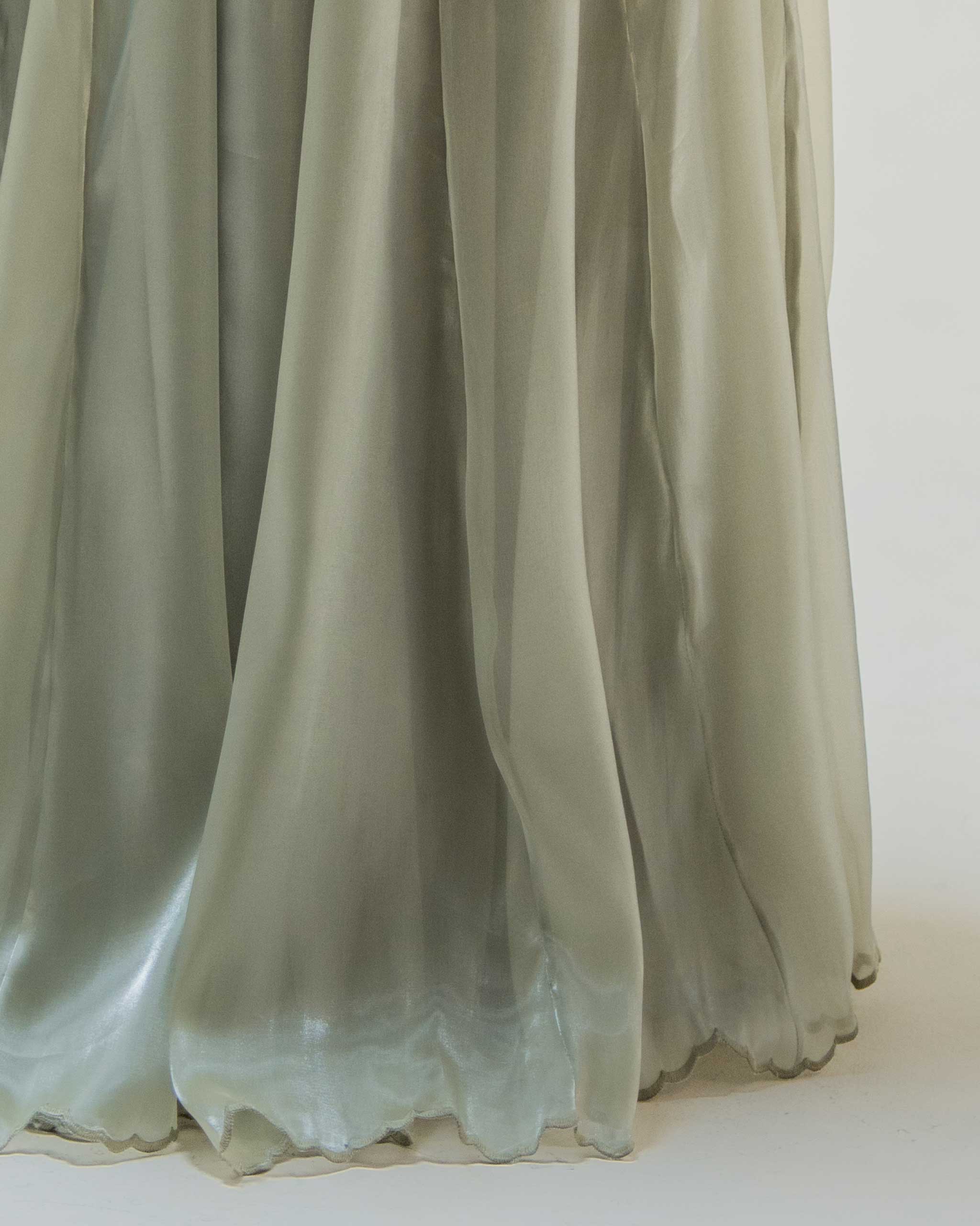 Mint Matcha Shimmer - Evening Abaya - Image 5