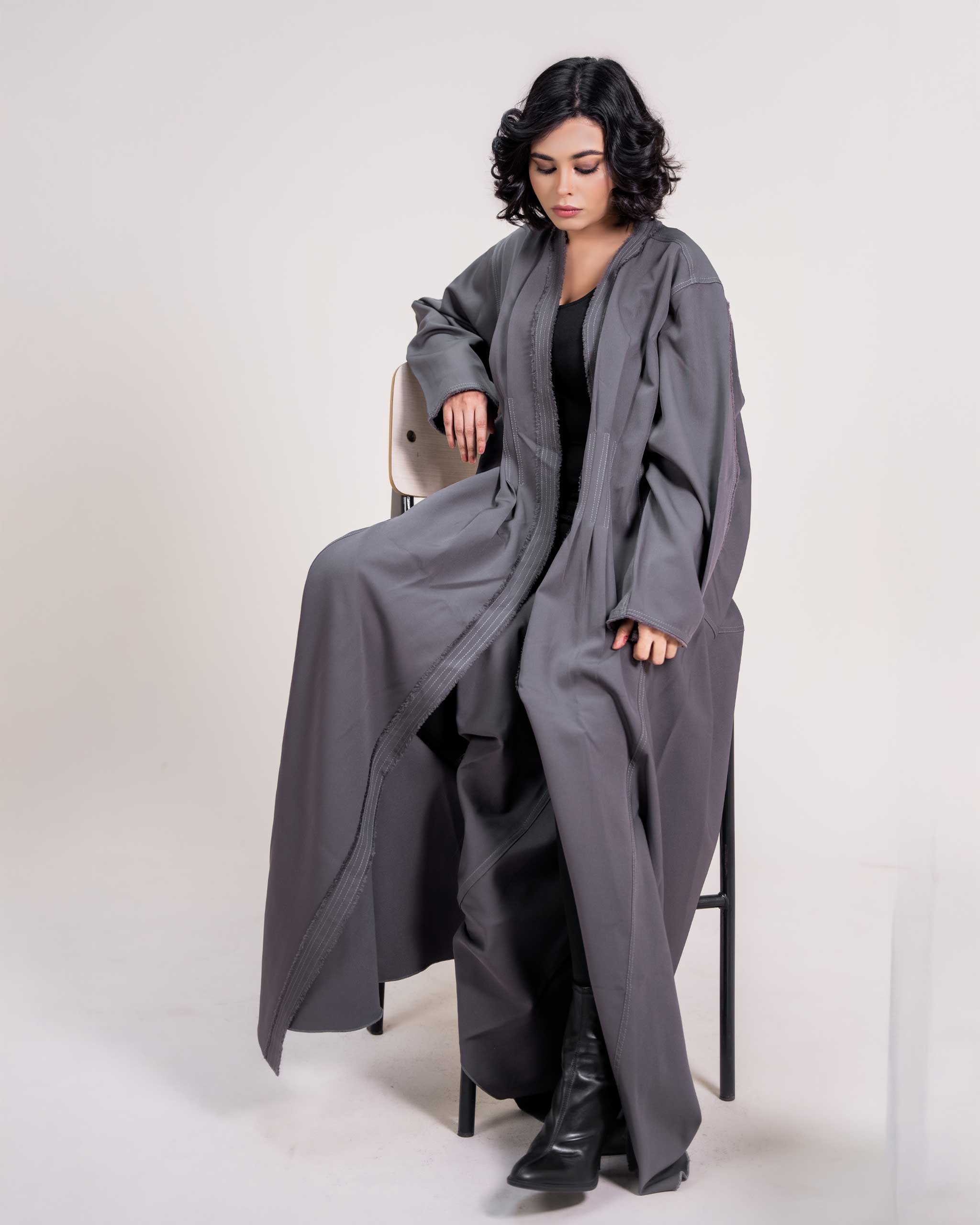 Slate – Structured Flow Abaya