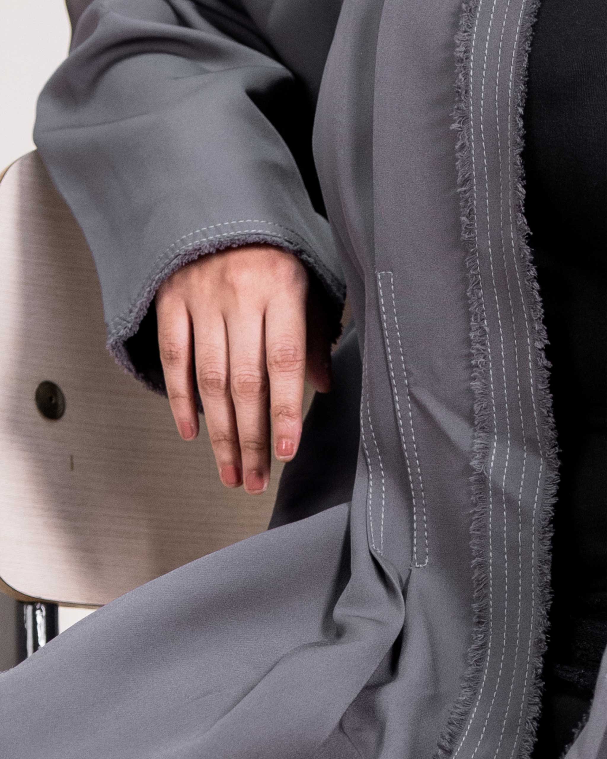 Slate – Structured Flow Abaya - Image 5