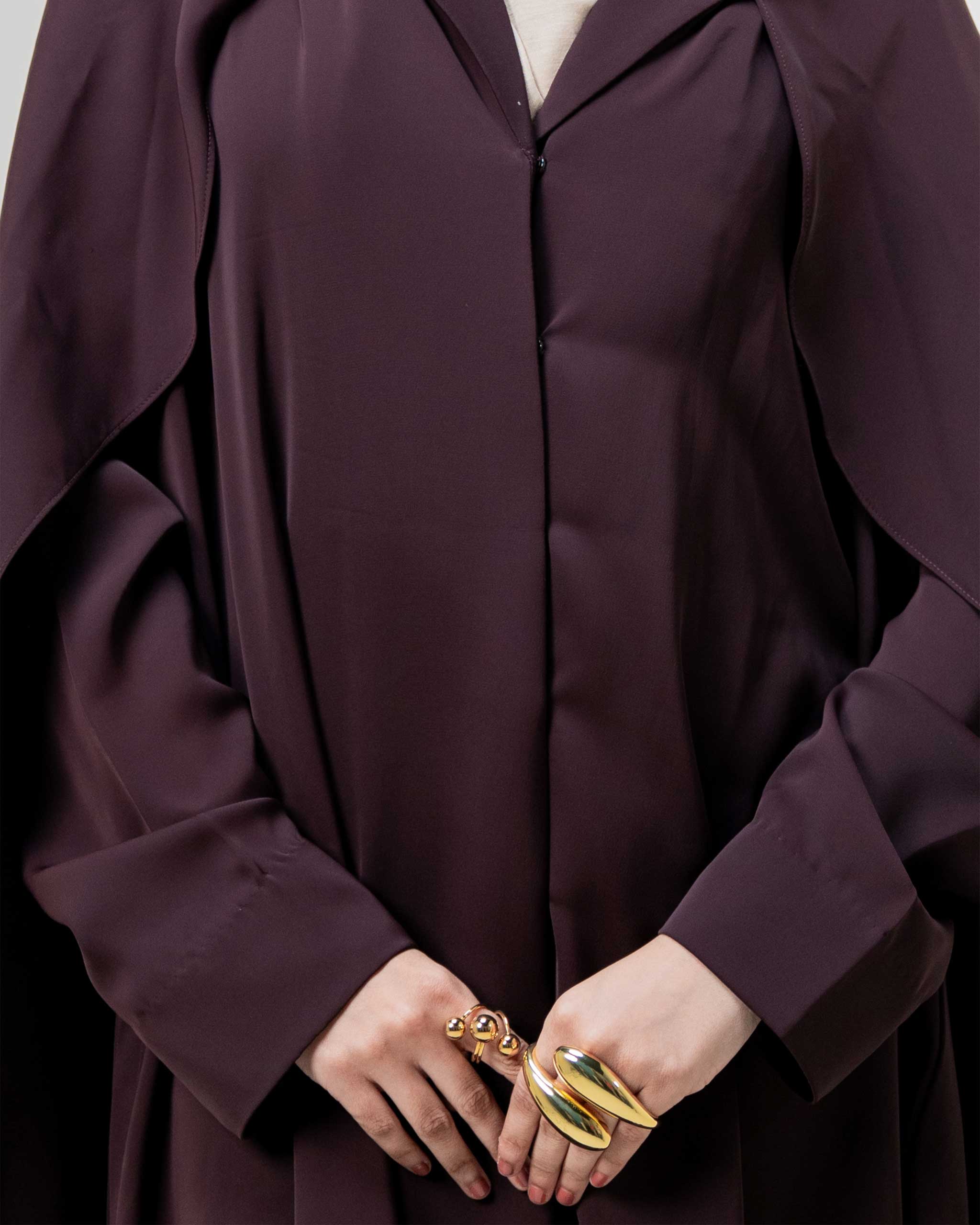 Mocha – Regal Cape Abaya - Image 2